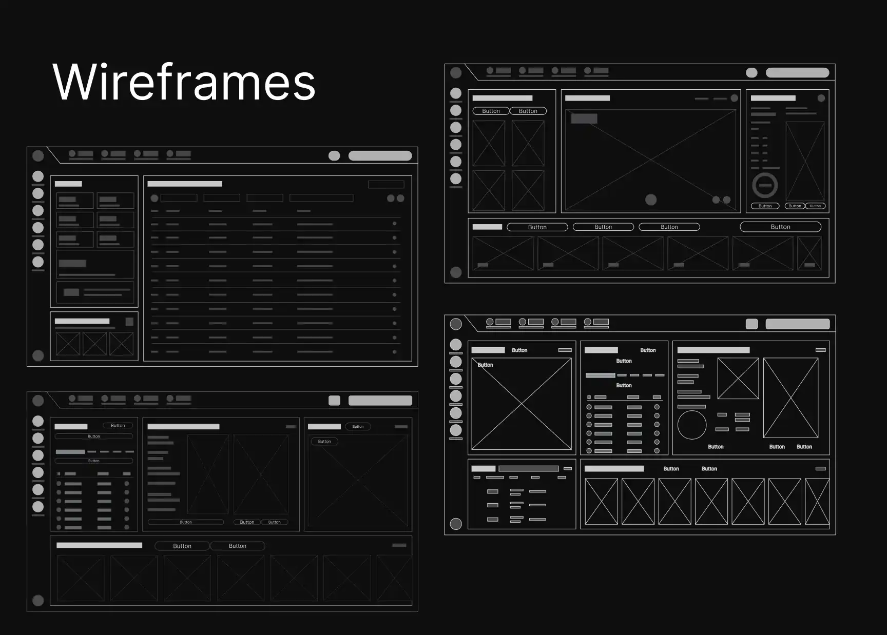 Wireframe systemu — architektura interfejsu operatora